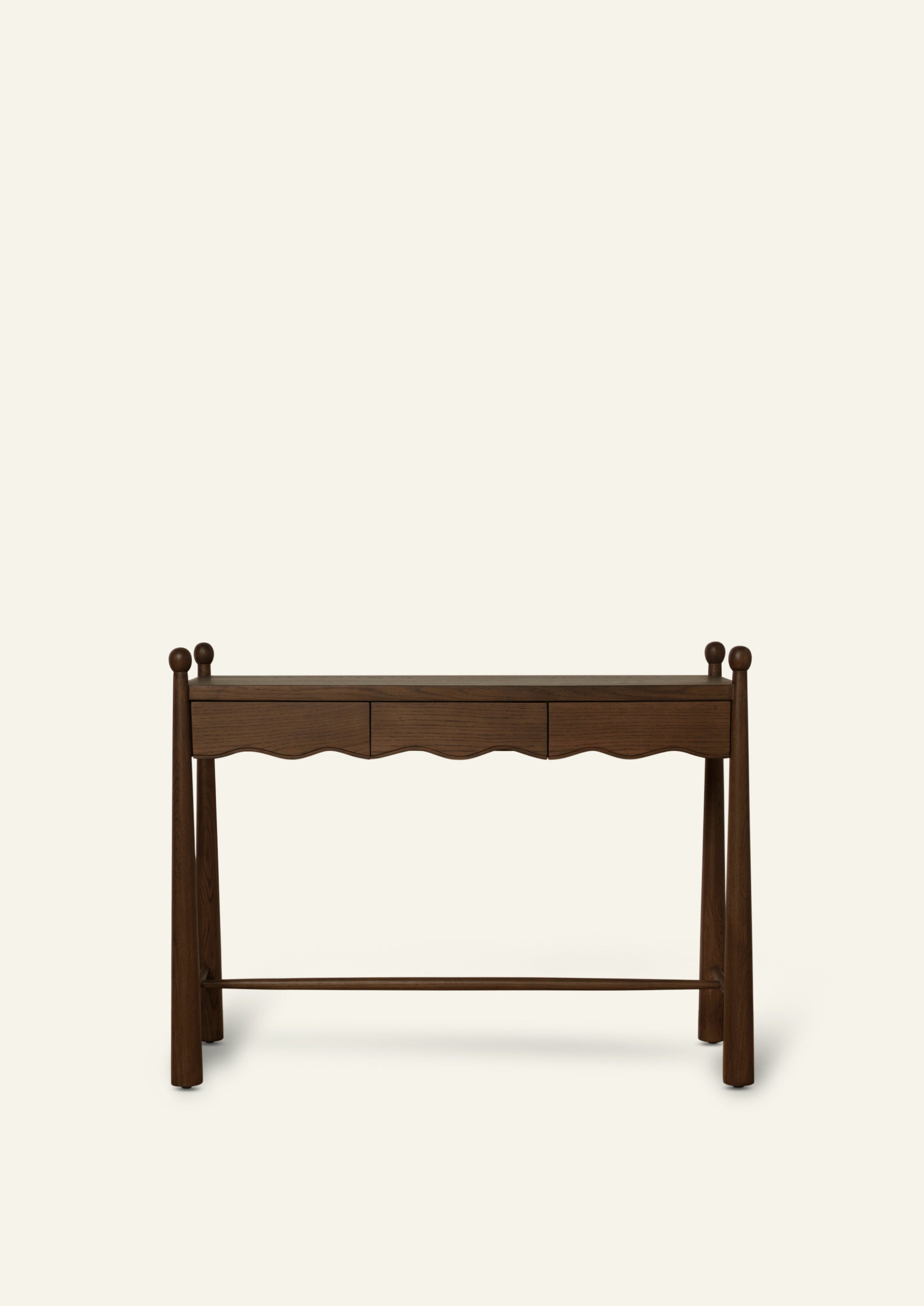 Wave Console - Brown Oak Console Table – Hati Home