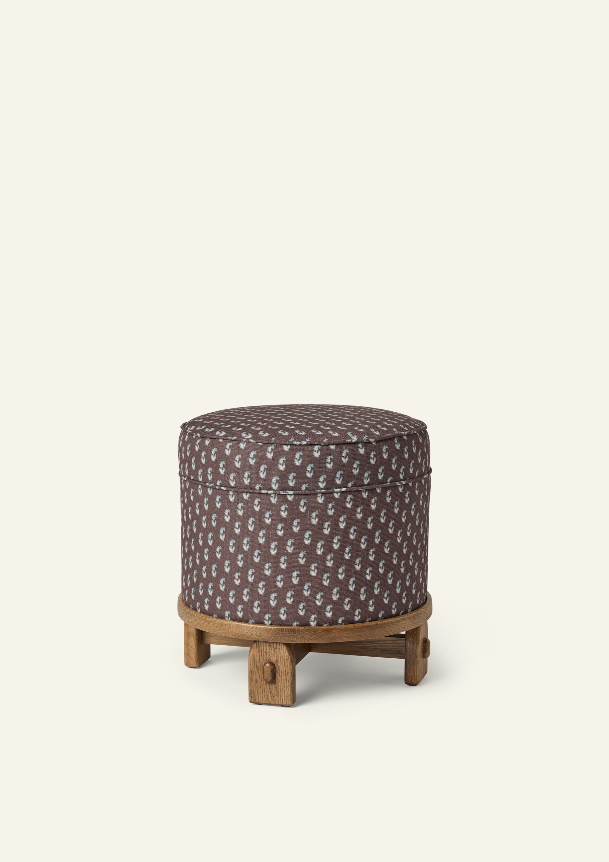 Yara Pouf in Cocoa Floral – Hati Home