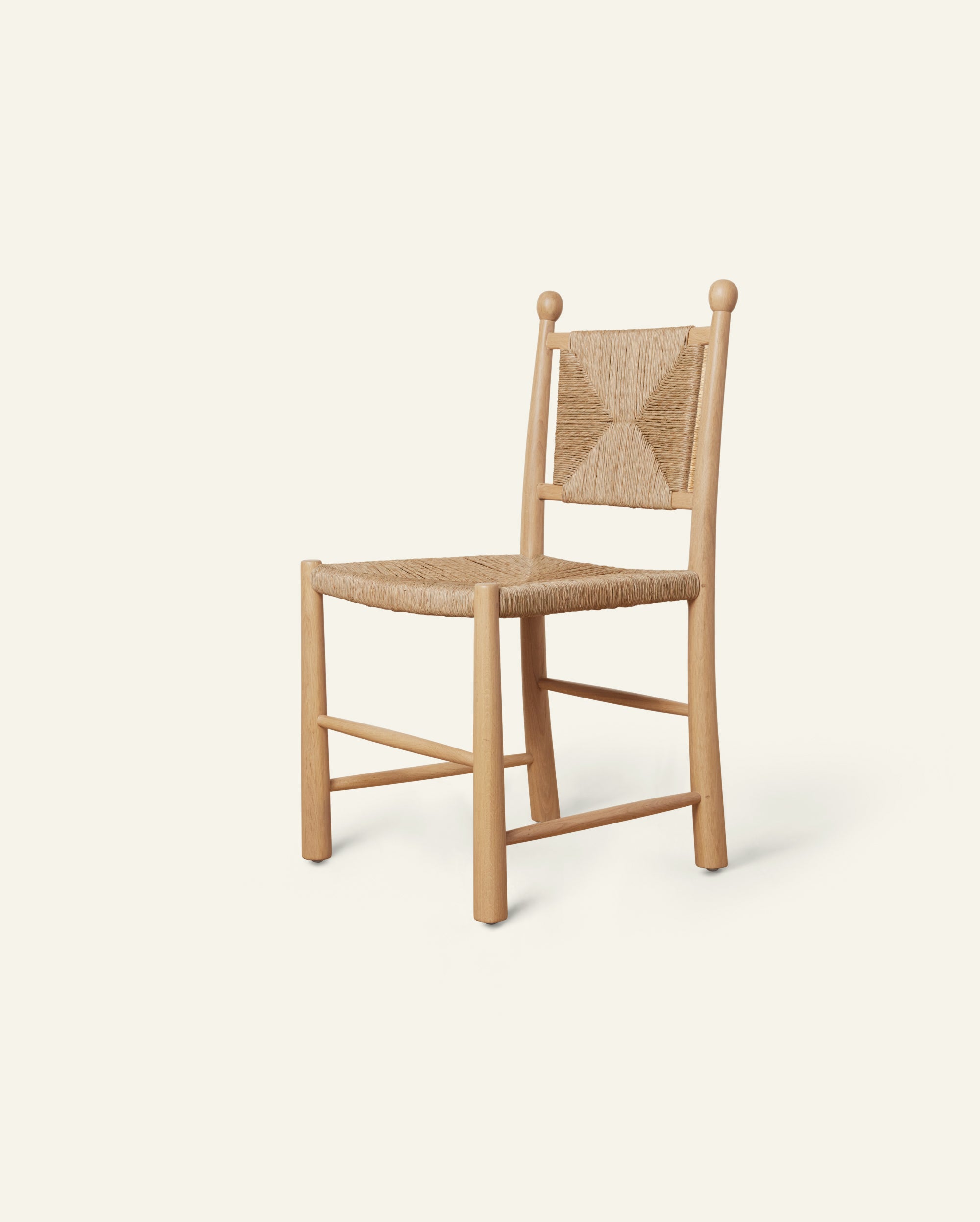 olma dining chair - Solid White Oak Dining Chair with rush seat
