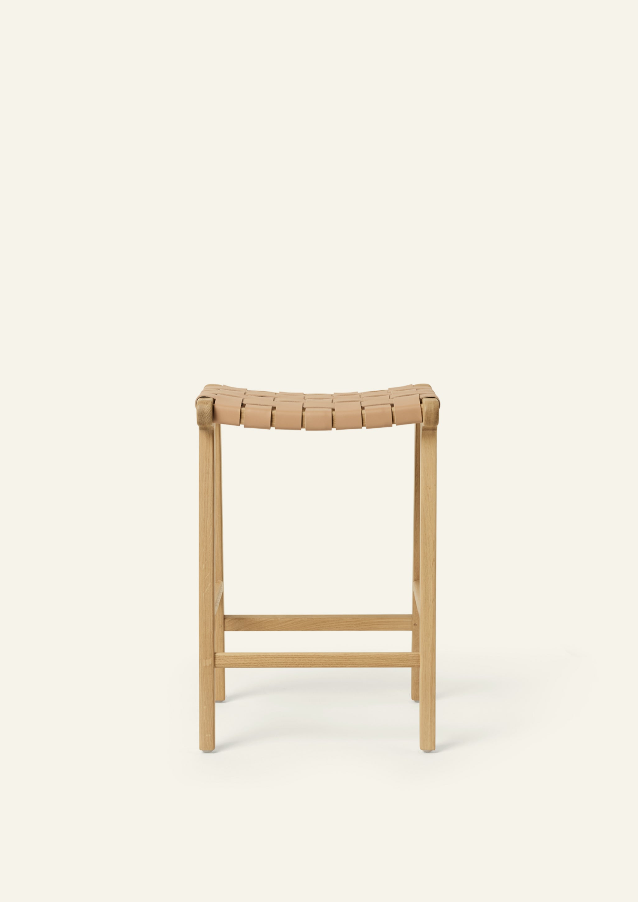 Bali Backless Counter Stool in Natural Leather – Hati Home