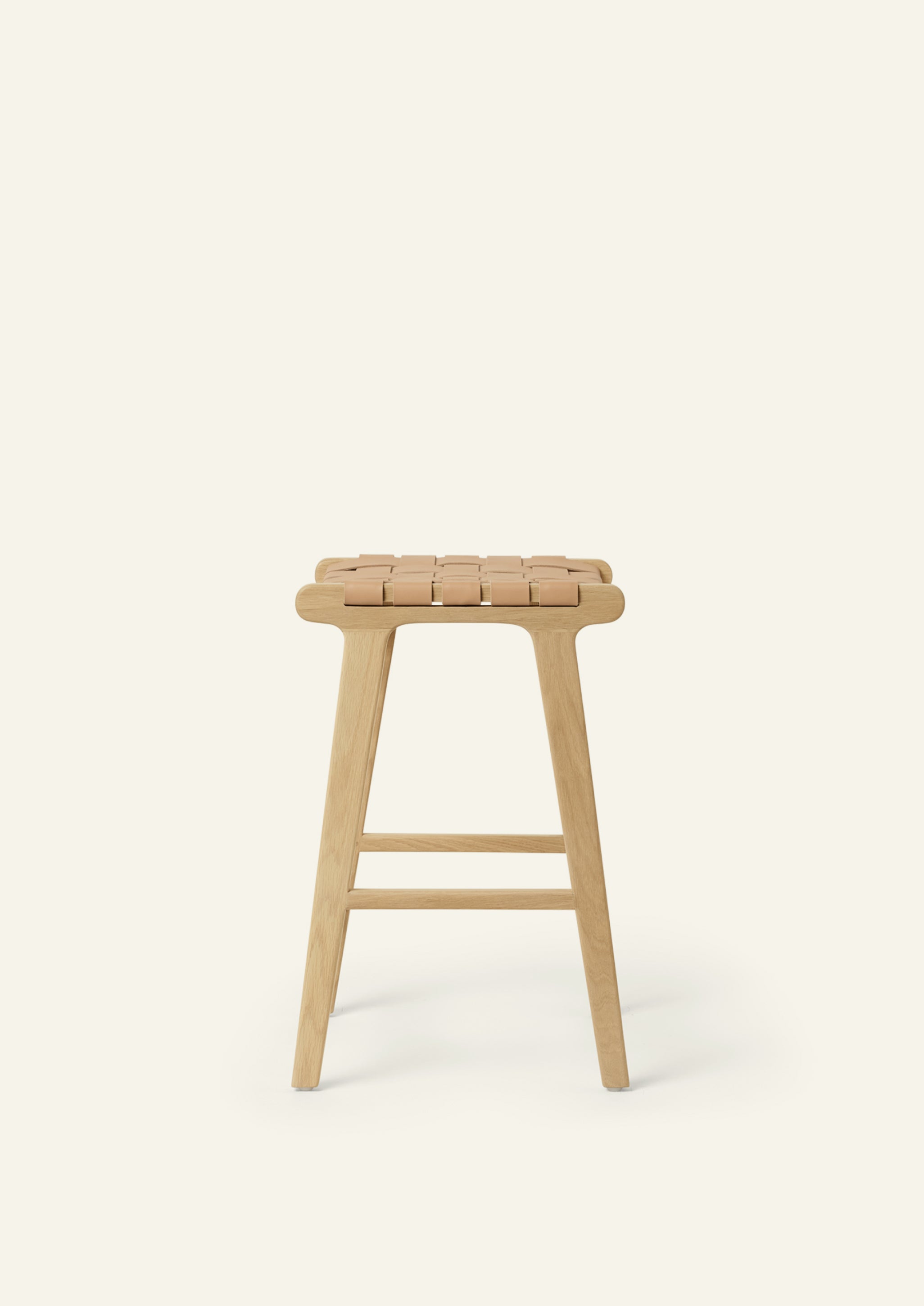 Bali Backless Counter Stool in Natural Leather – Hati Home