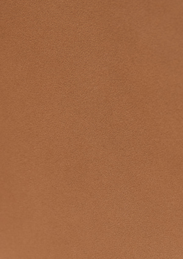 Solid warm brown leather swatch