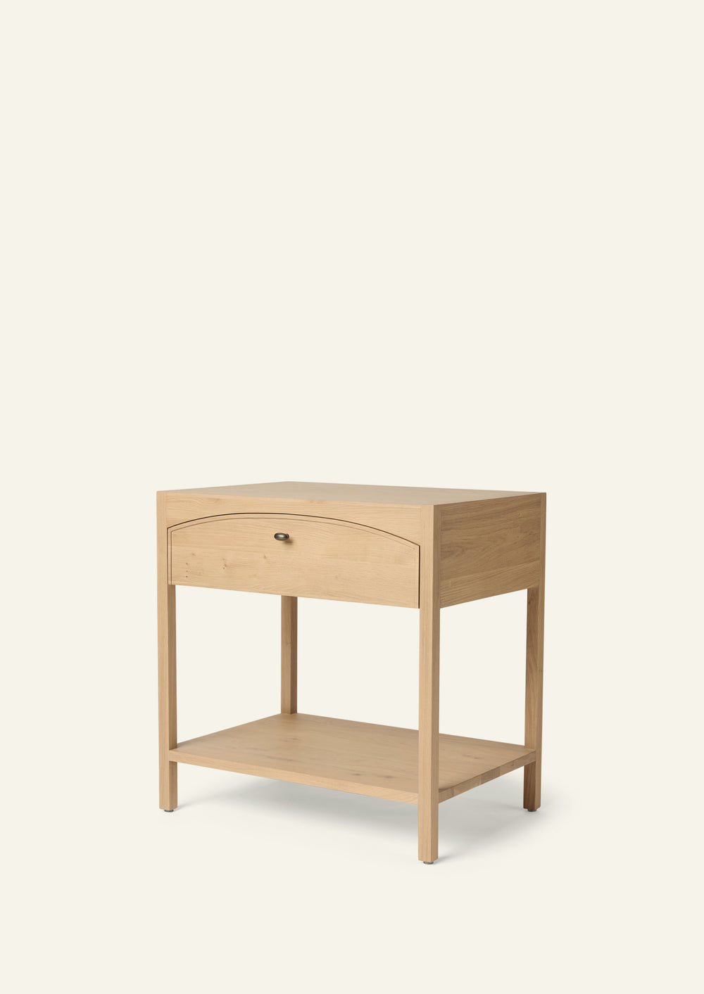 Maude Nightstand in White Oak