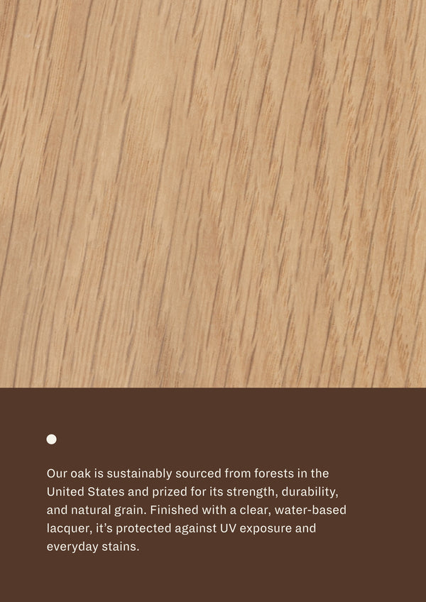 Maude Nightstand in White Oak