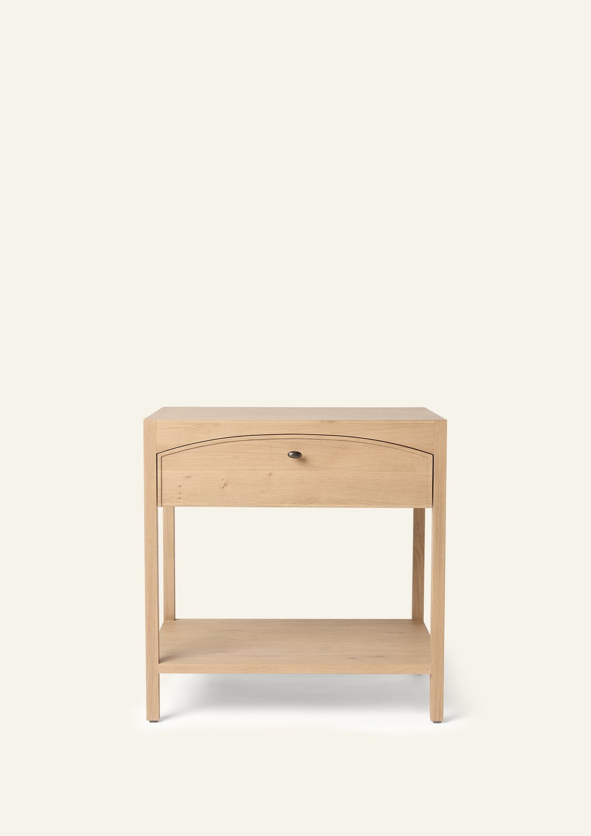 Maude Nightstand in White Oak