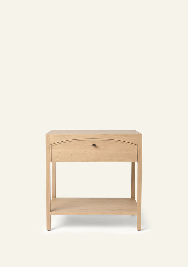 Maude Nightstand in White Oak
