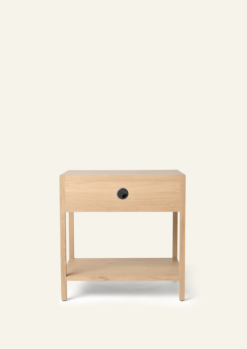 Maude Nightstand in White Oak