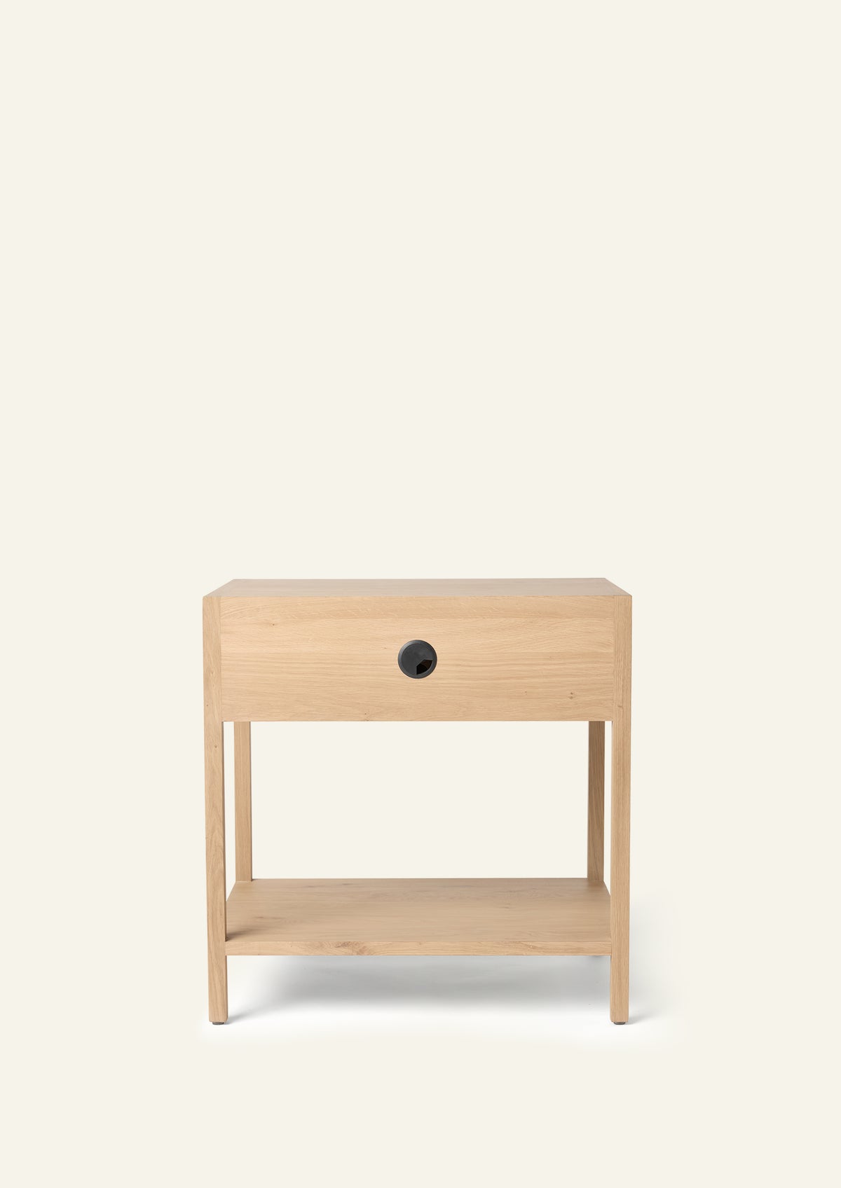 Maude Nightstand in White Oak