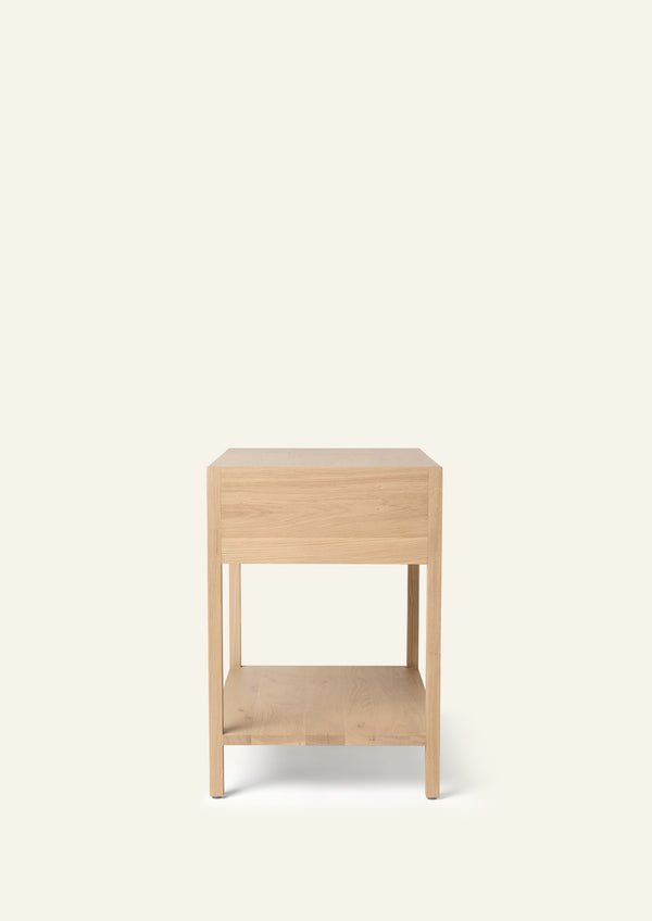 Maude Nightstand in White Oak