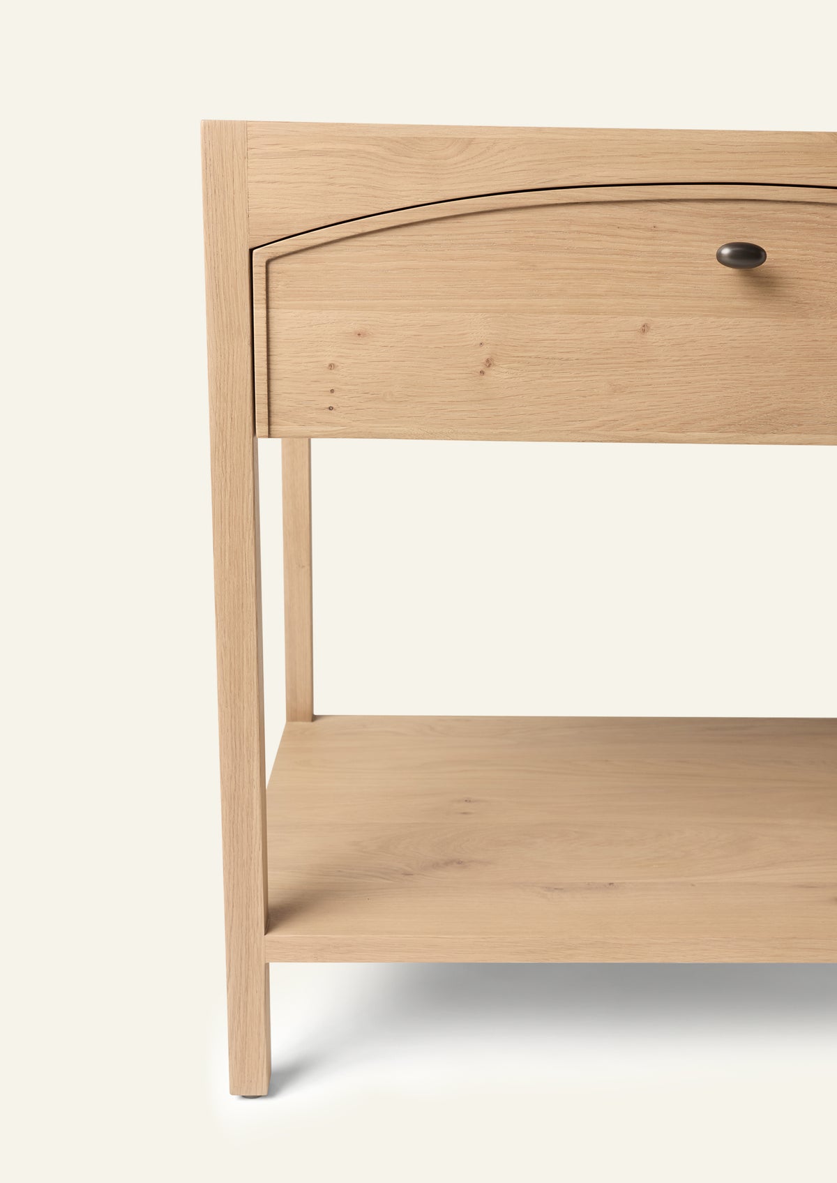 Maude Nightstand in White Oak