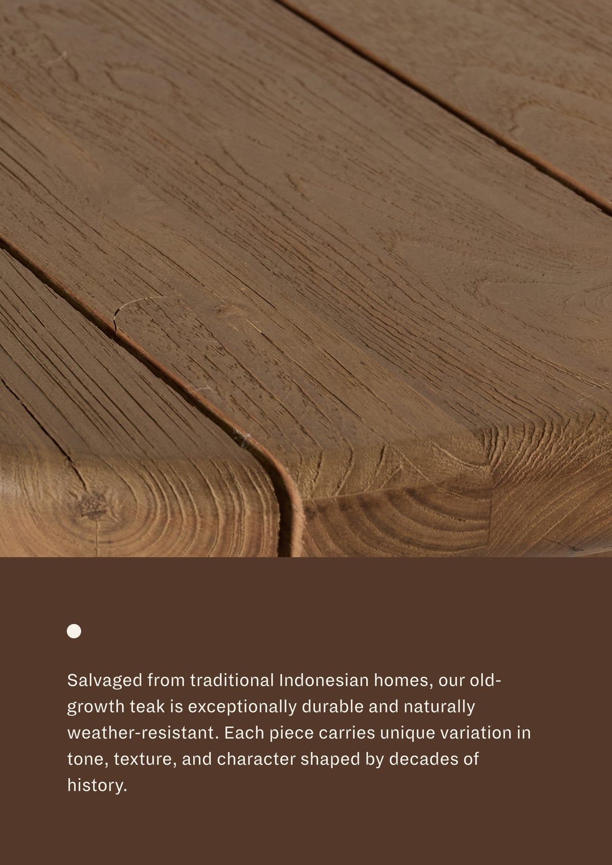 Rustic Teak Table Color Hollis Dining Table in Reclaimed Teak – Hati Home