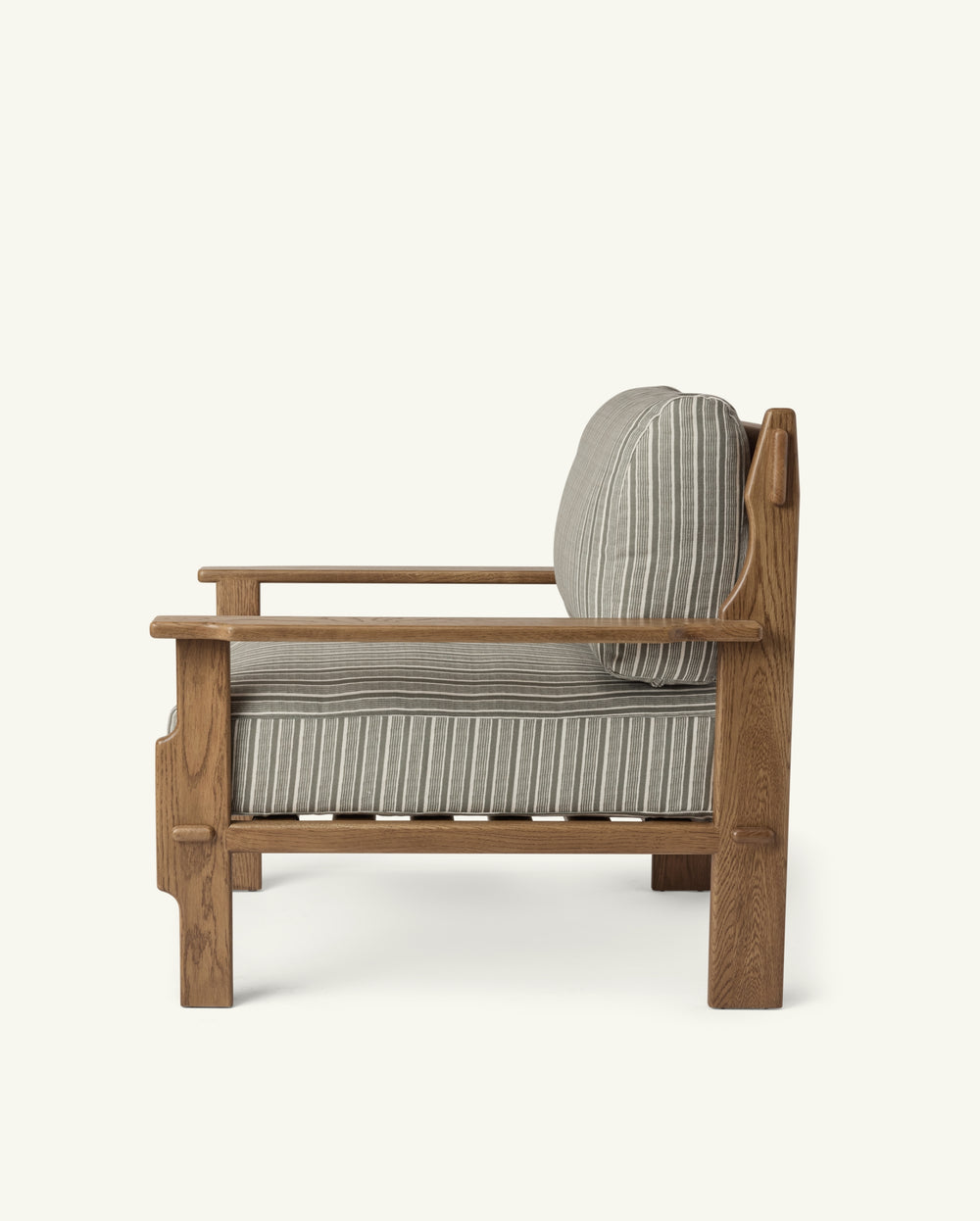 Leela Lounge Chair in Aloe Stripes