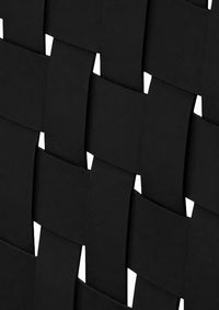 Close-up of black woven leather