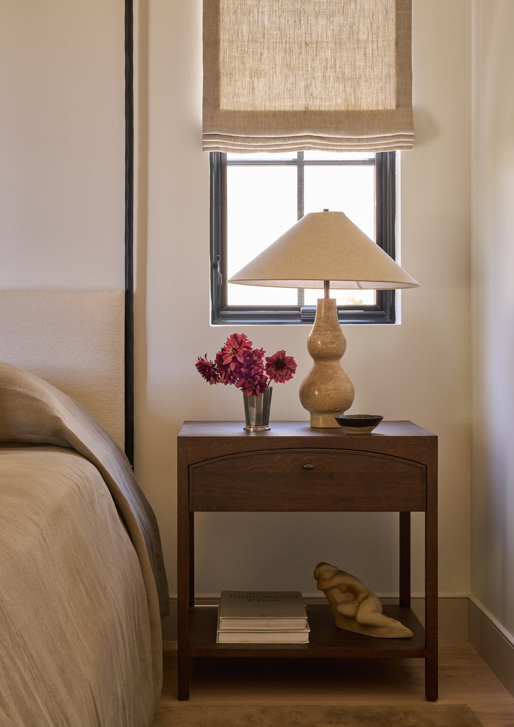 Maude Nightstand in Brown Oak