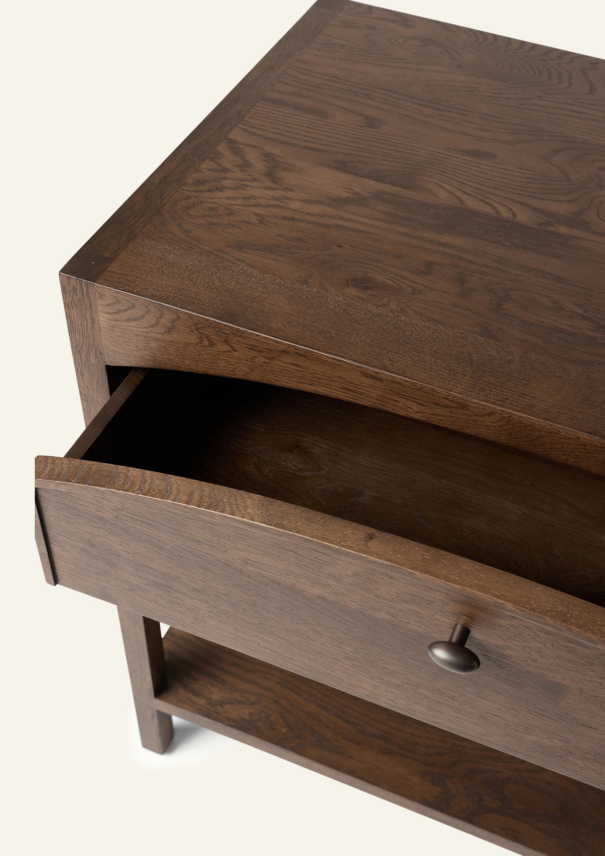Maude Nightstand in Brown Oak