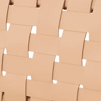 Close-up of woven natural pink leather