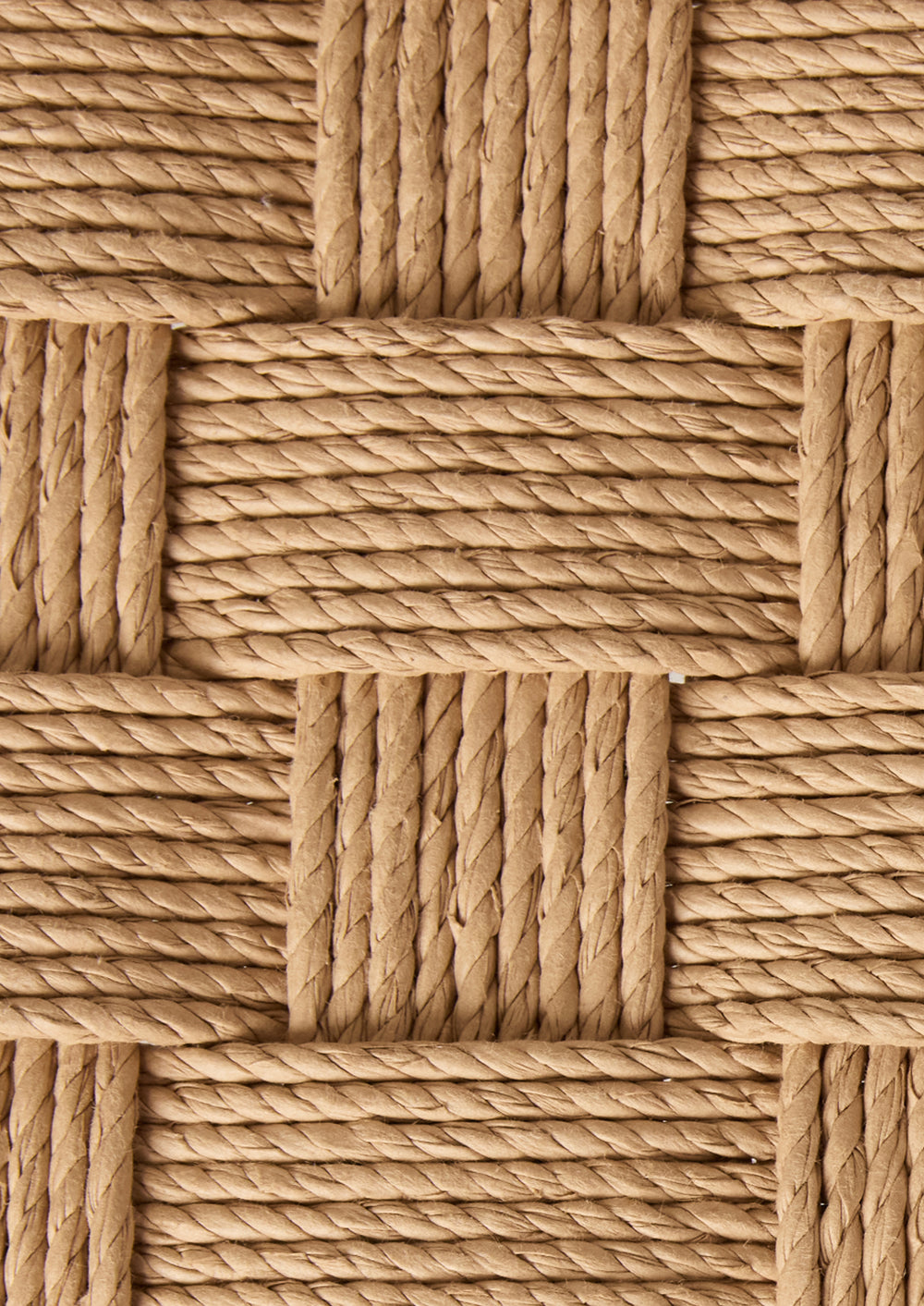 Close-up of woven paper cord pattern
