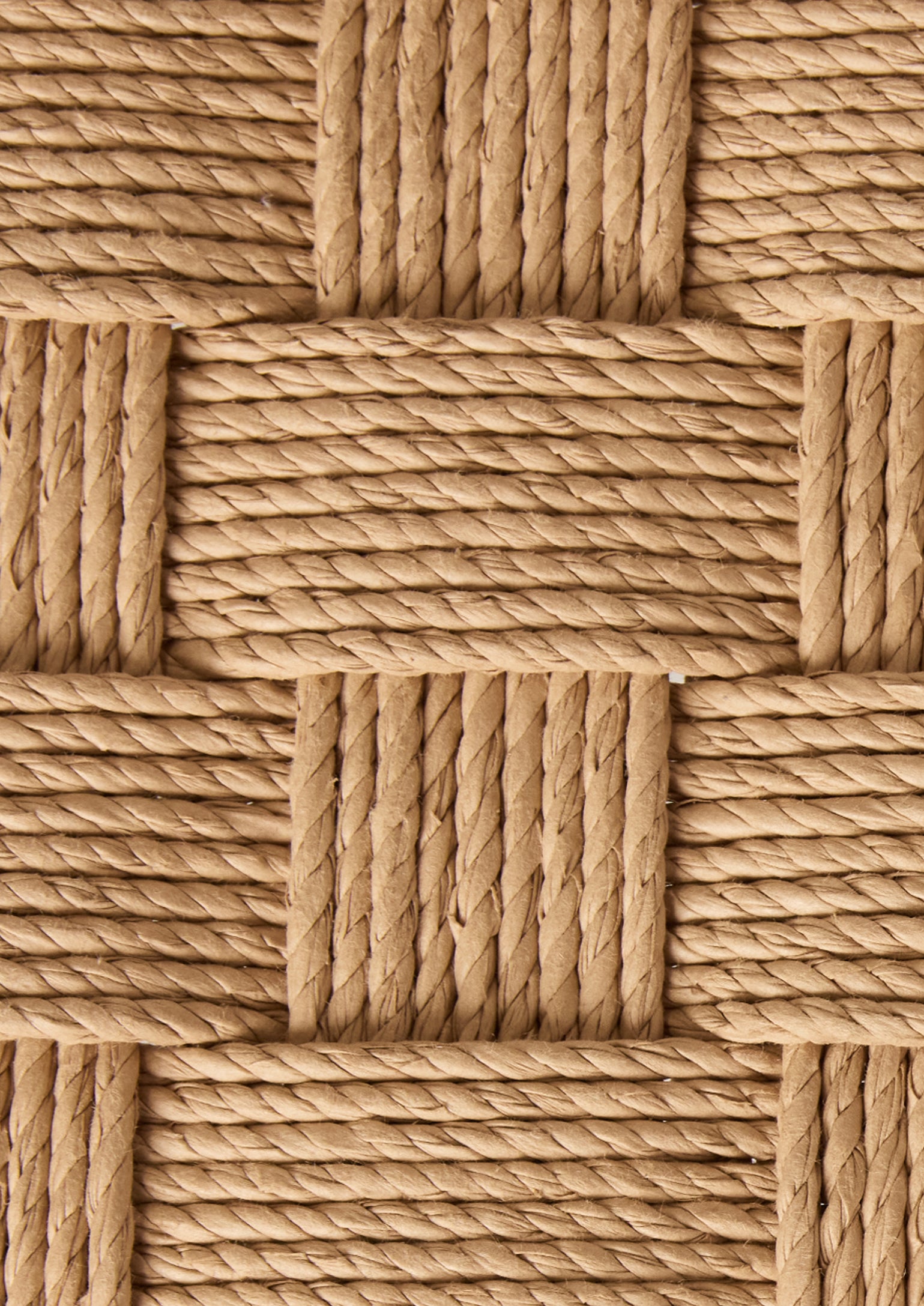 Close-up of woven paper cord pattern