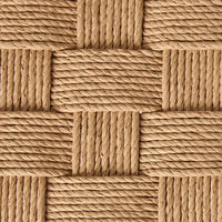 Close-up of woven paper cord pattern in light brown tones