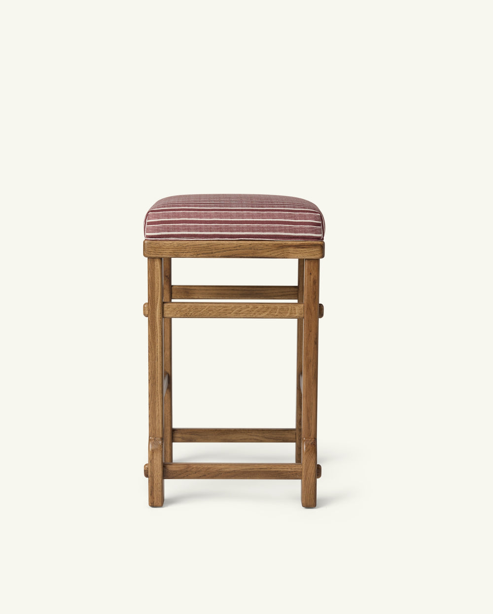 Sari Counter Stool in Oxblood Stripes