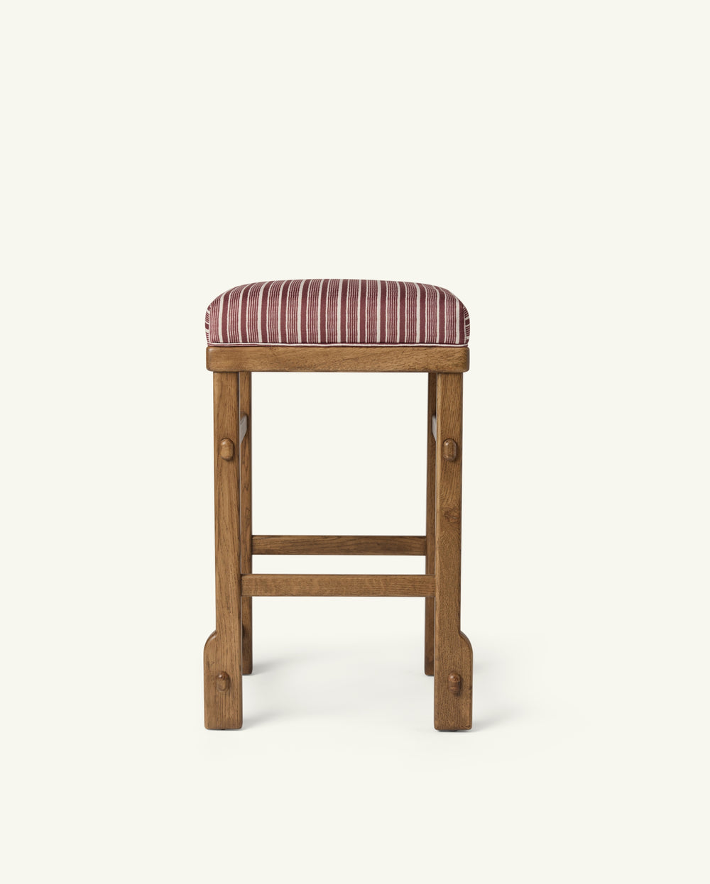 Sari Counter Stool in Oxblood Stripes