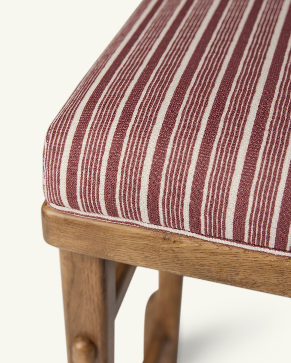 Sari Counter Stool in Oxblood Stripes