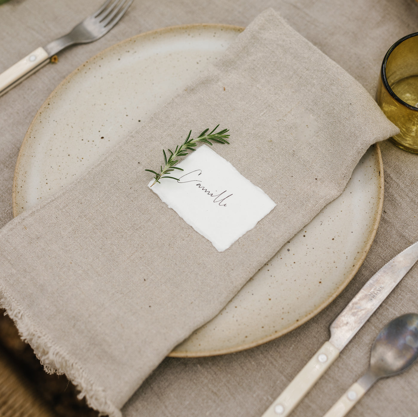 Oversized Frayed Linen Napkins, Set of 4