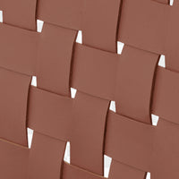 Close-up of brown woven leather
