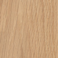 Close-up of a white oak surface with a light beige color and visible grain pattern.