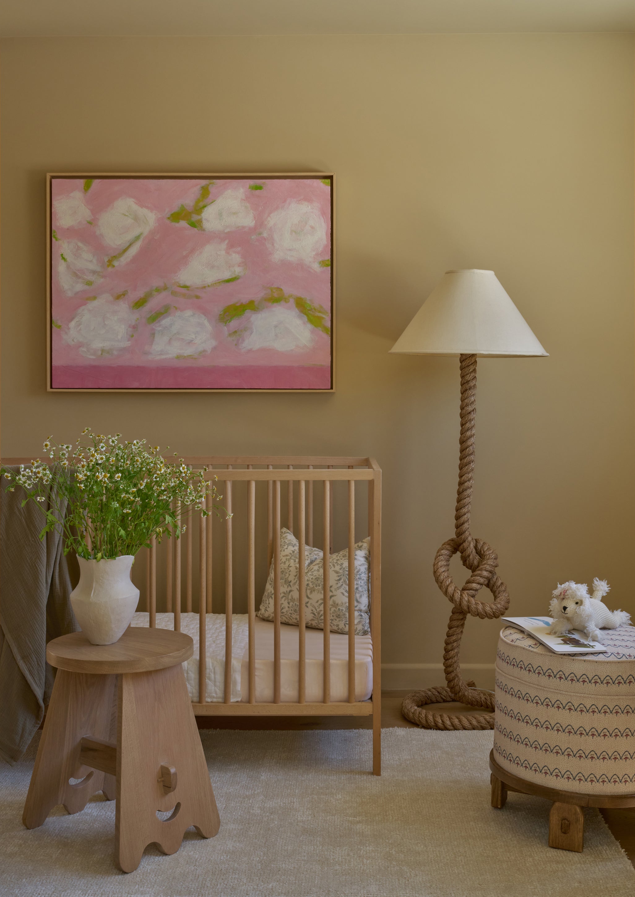 Yara Pouf in Neutral Arches – Hati Home