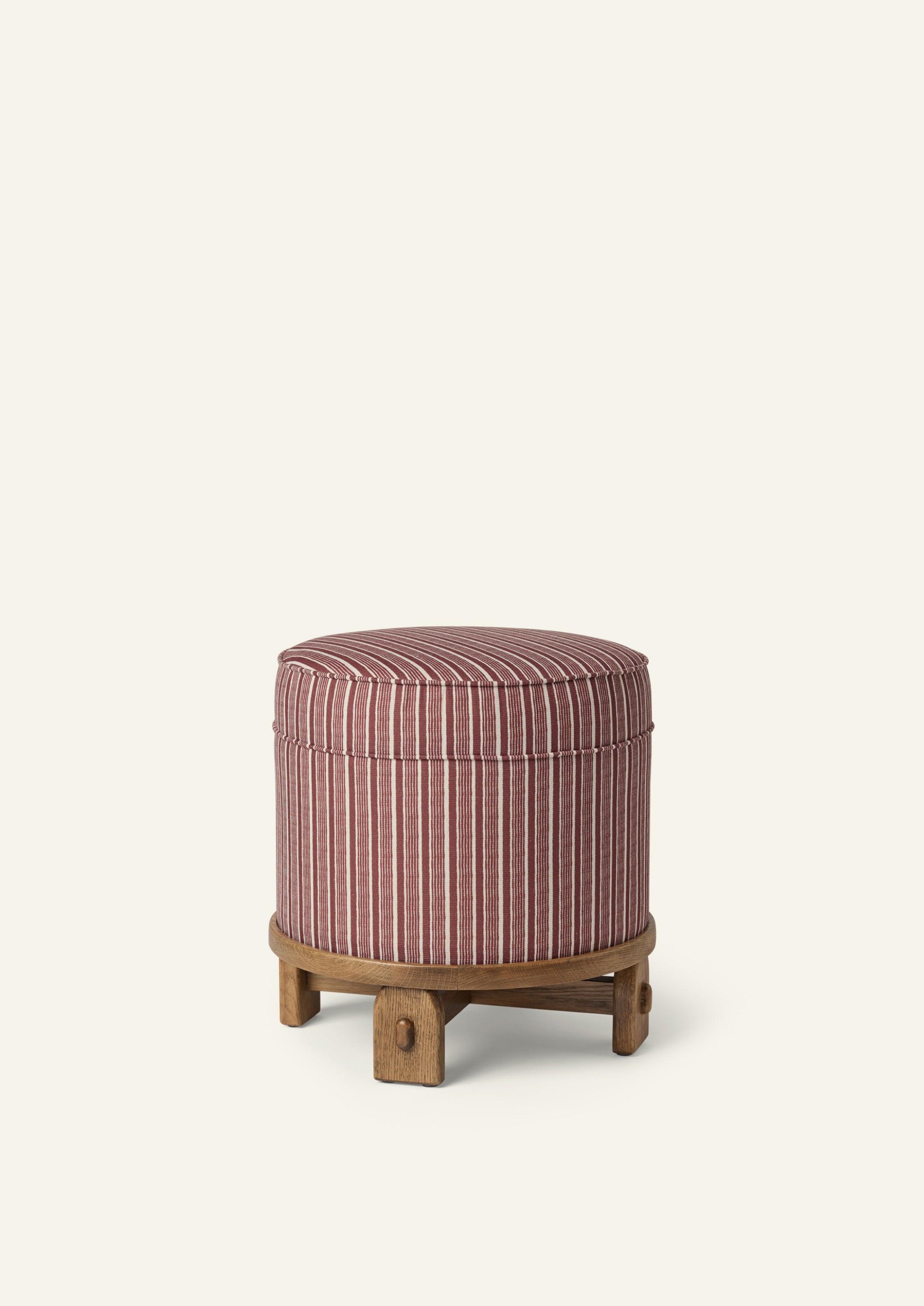 Yara Pouf in Oxblood Stripes – Hati Home