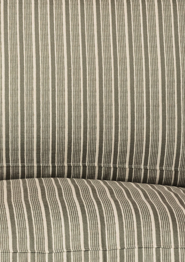 Organic green stripe pattern that alternates various width of lines. 