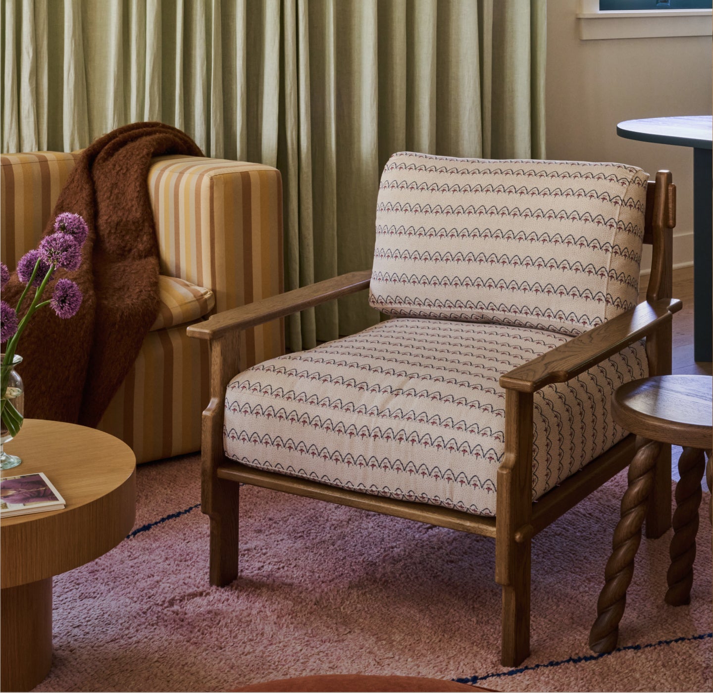 The Leelah Lounge Chair in a living room.