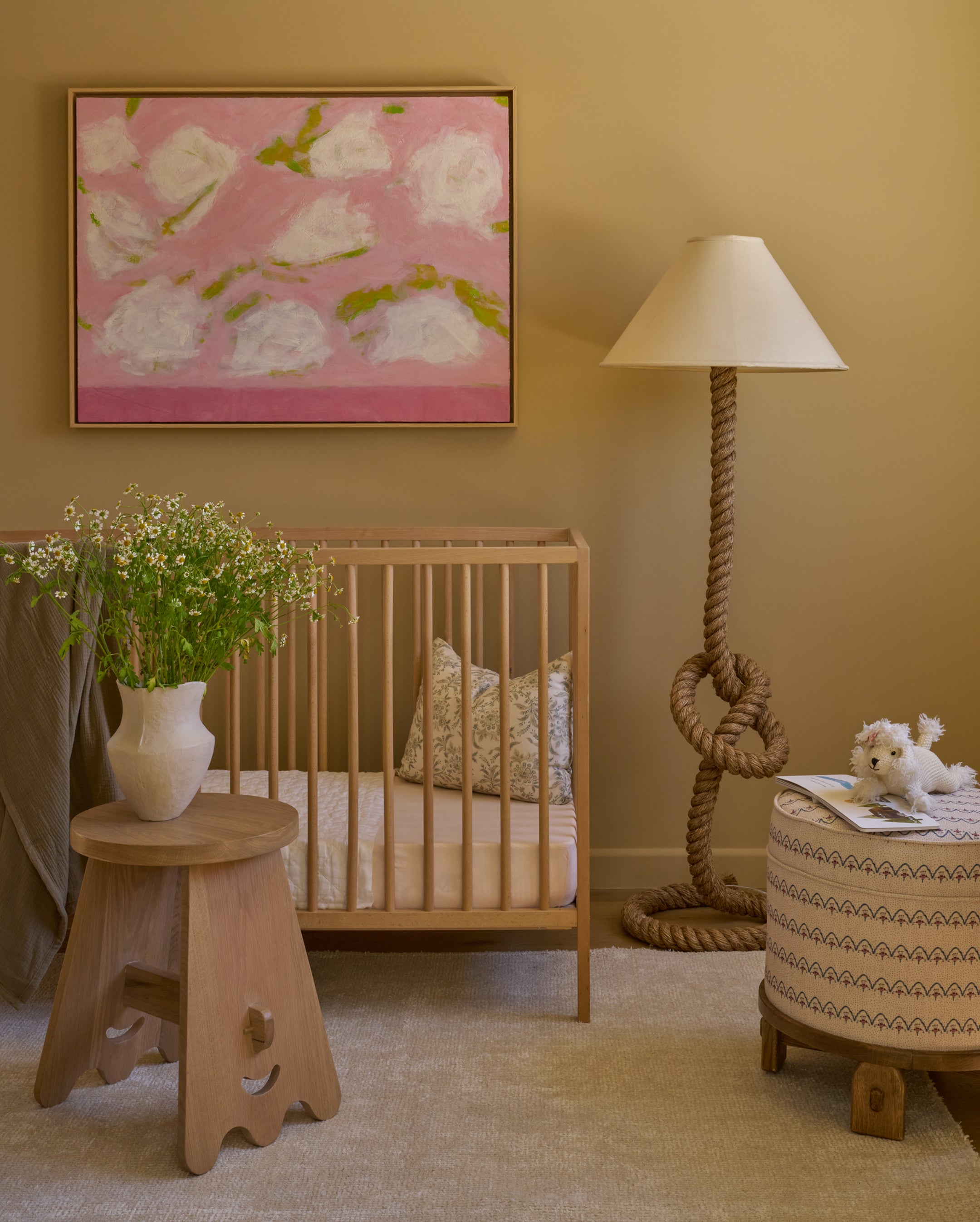 Yara Pouf in Neutral Arches – Hati Home