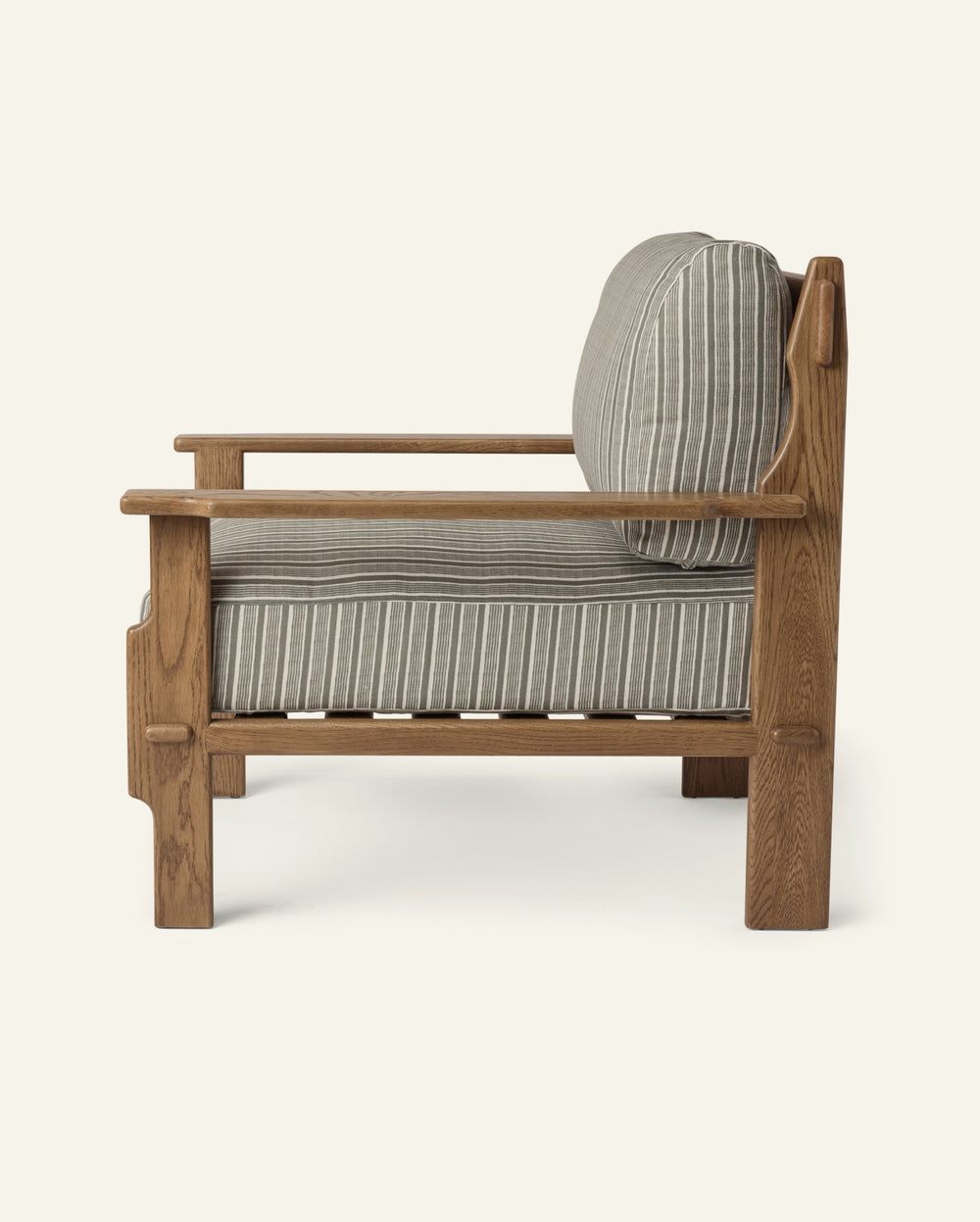 Leela Lounge Chair in Aloe Stripes