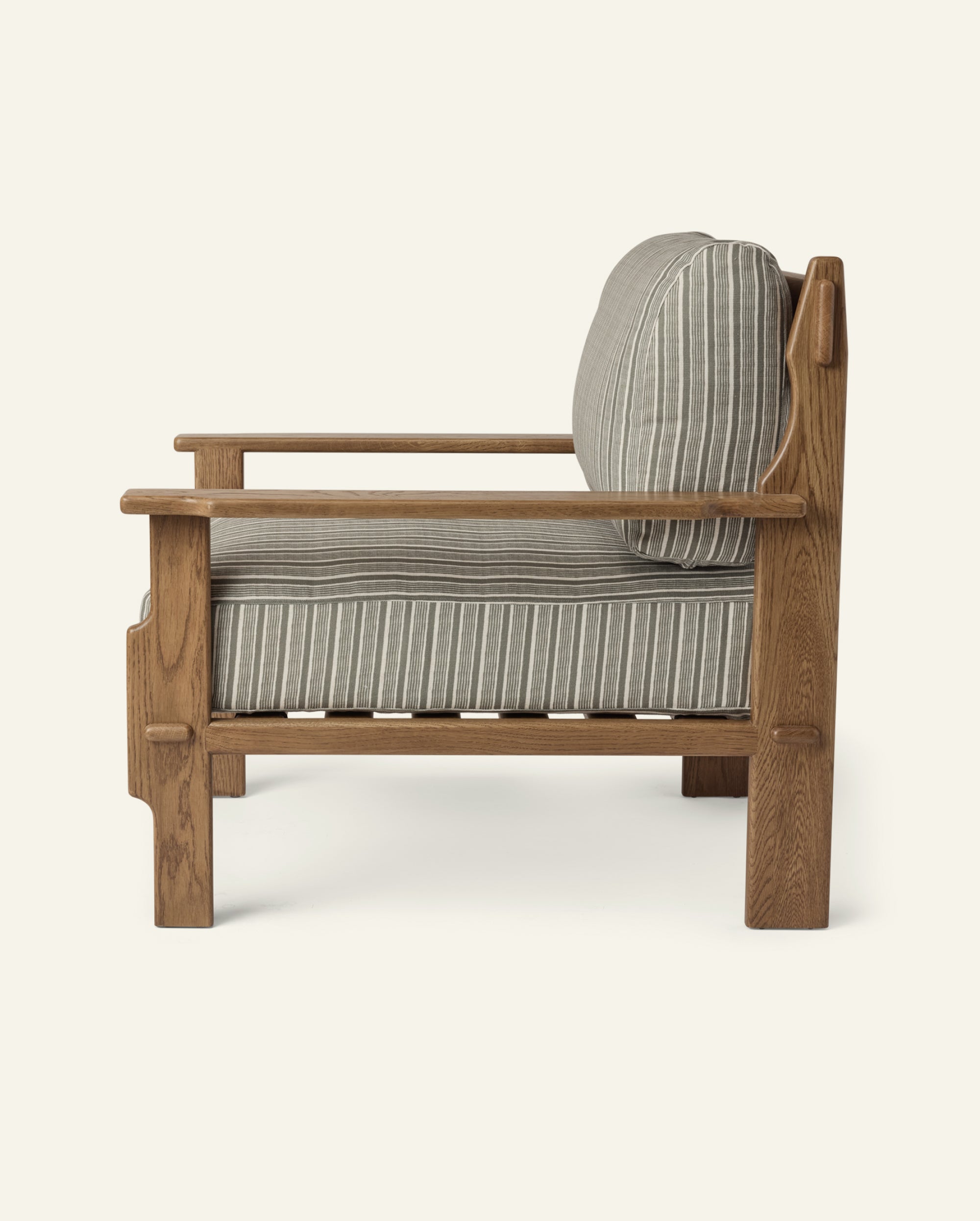 Leela Lounge Chair in Aloe Stripes