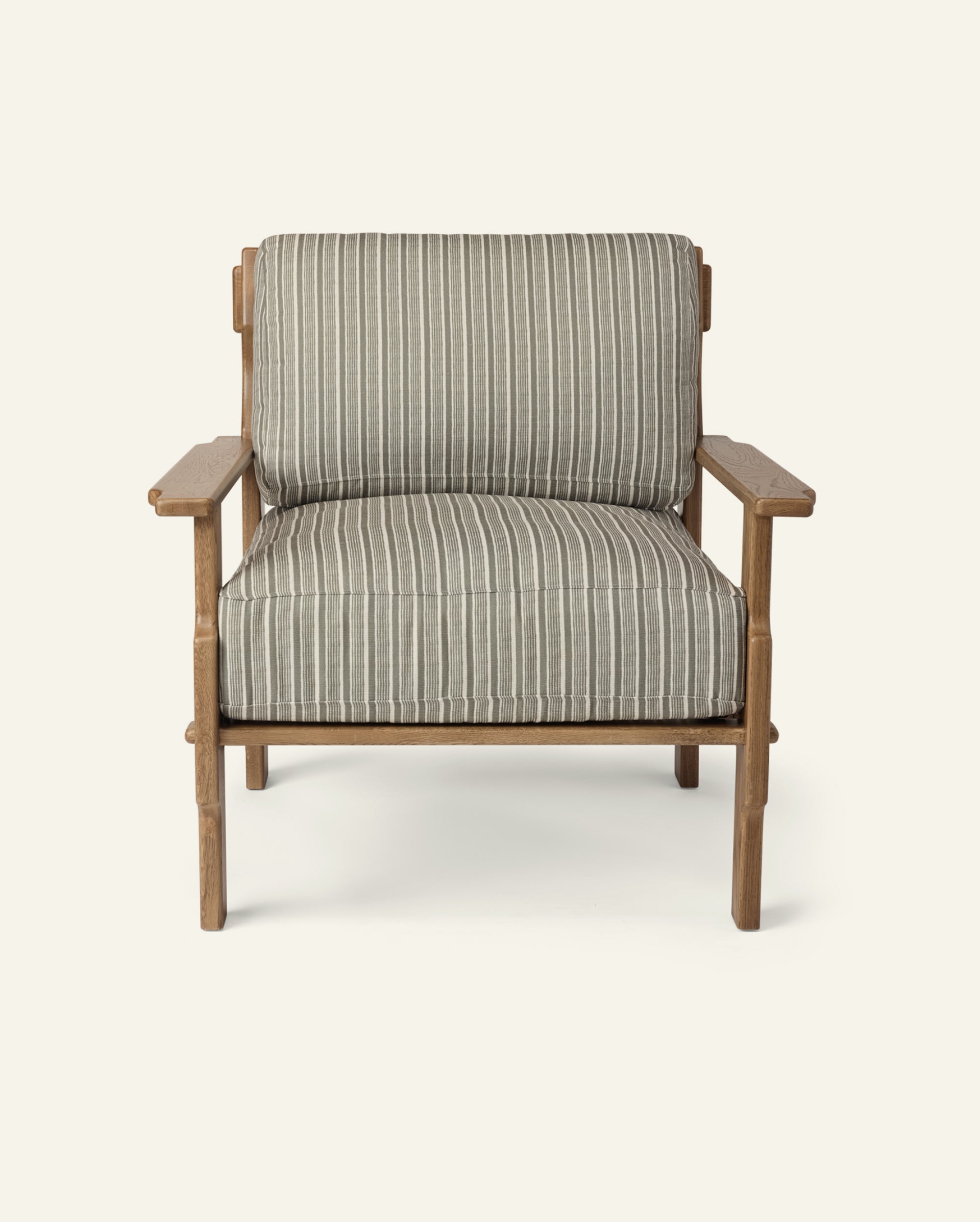 Leela Lounge Chair in Aloe Stripes
