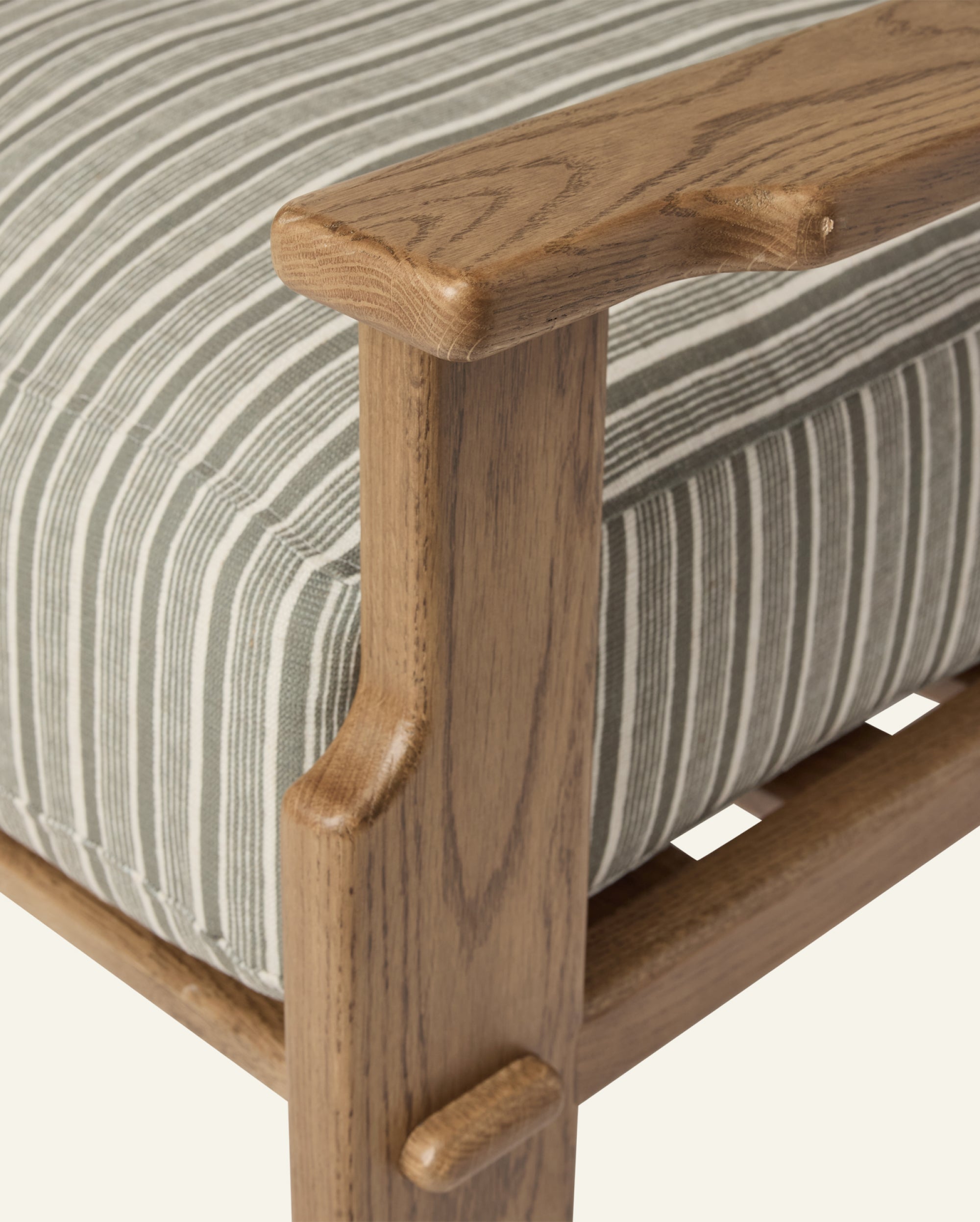 Leela Lounge Chair in Aloe Stripes