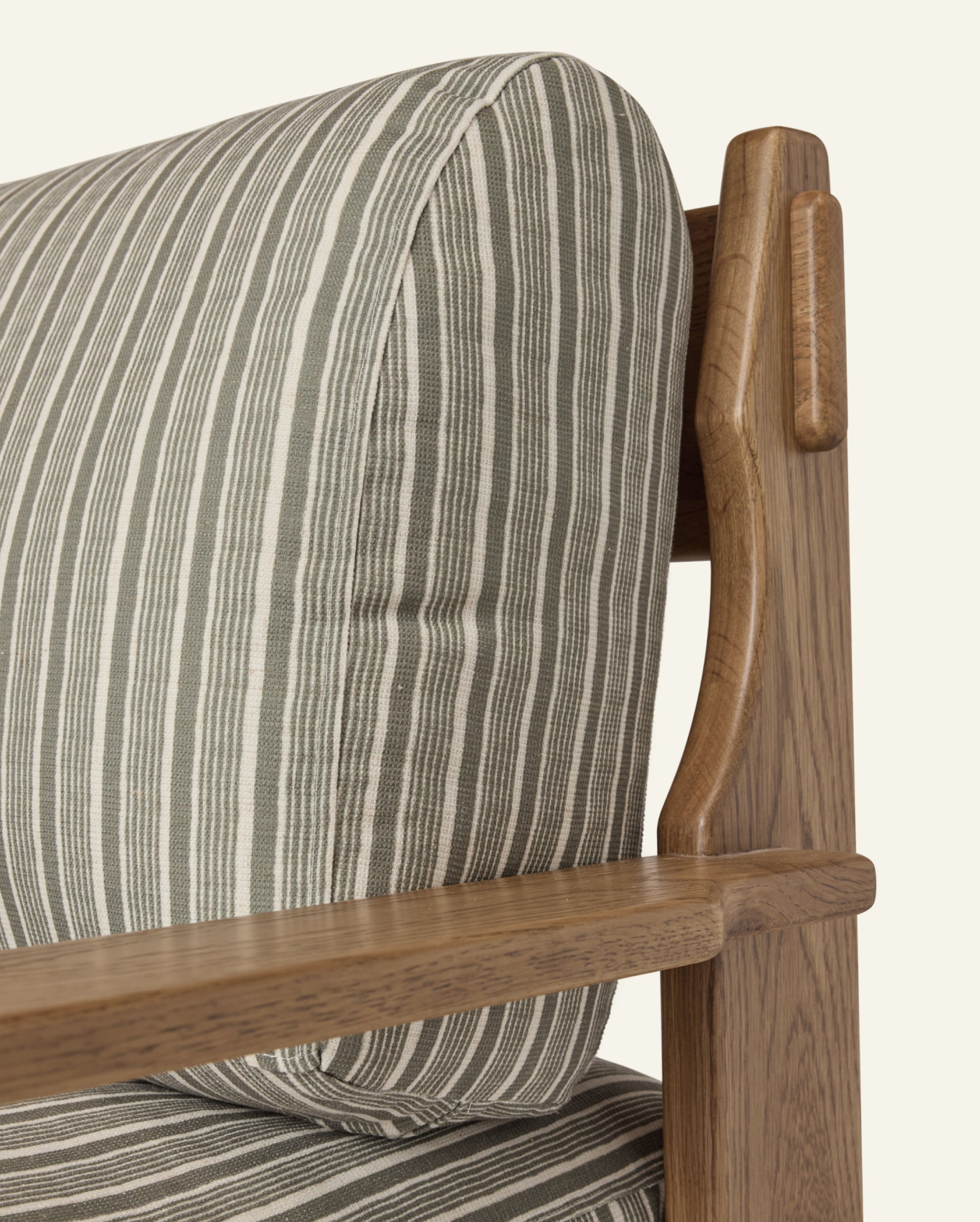 Leela Lounge Chair in Aloe Stripes
