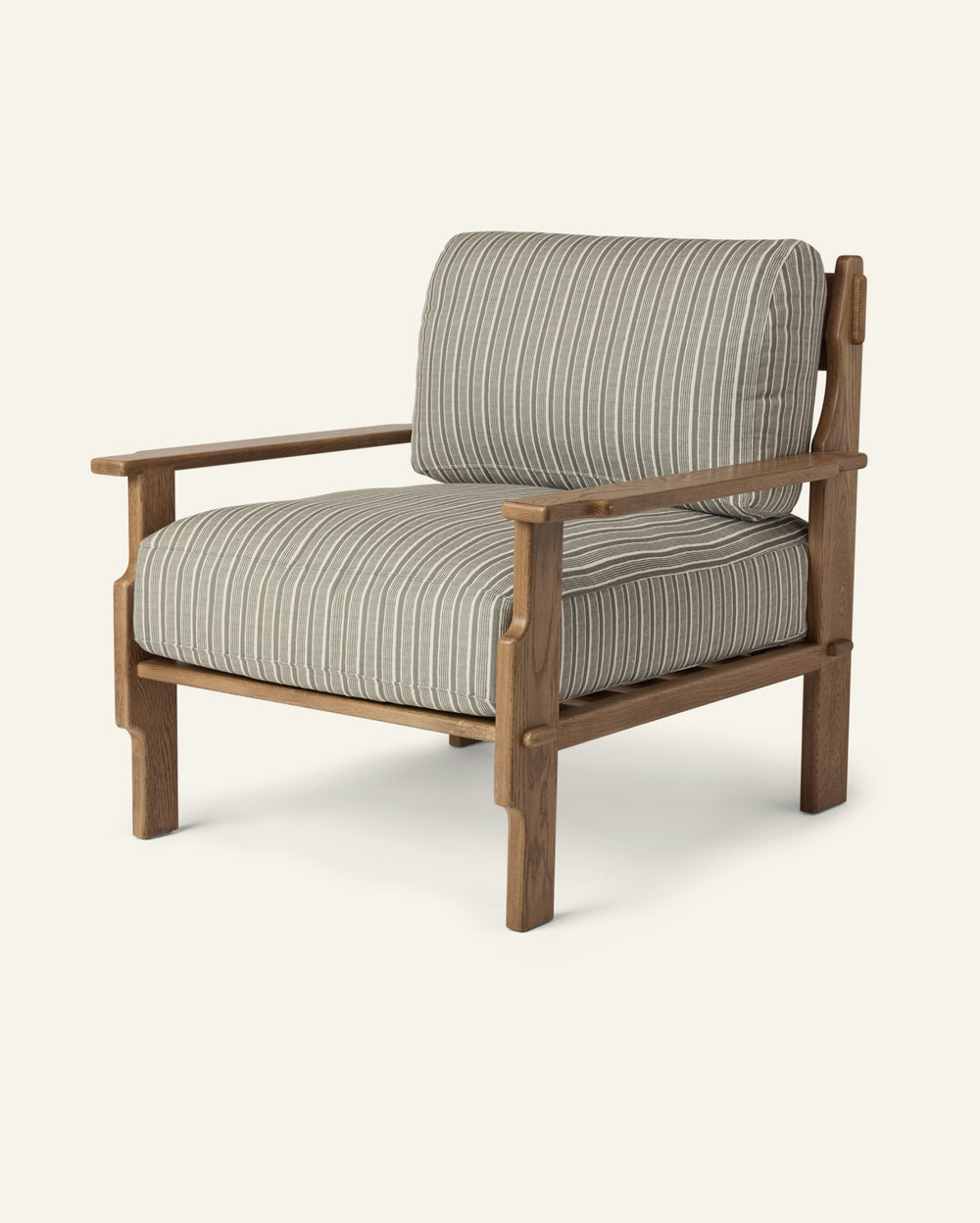 Leela Lounge Chair in Aloe Stripes