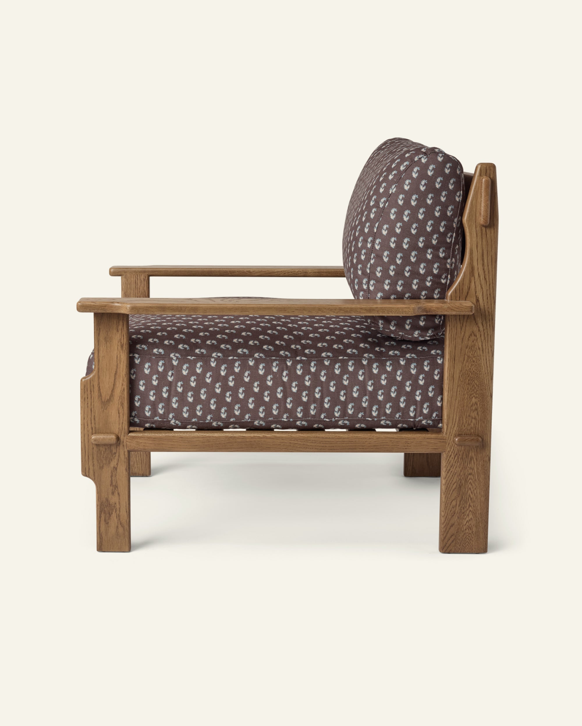 Leela Lounge Chair in Cocoa Floral