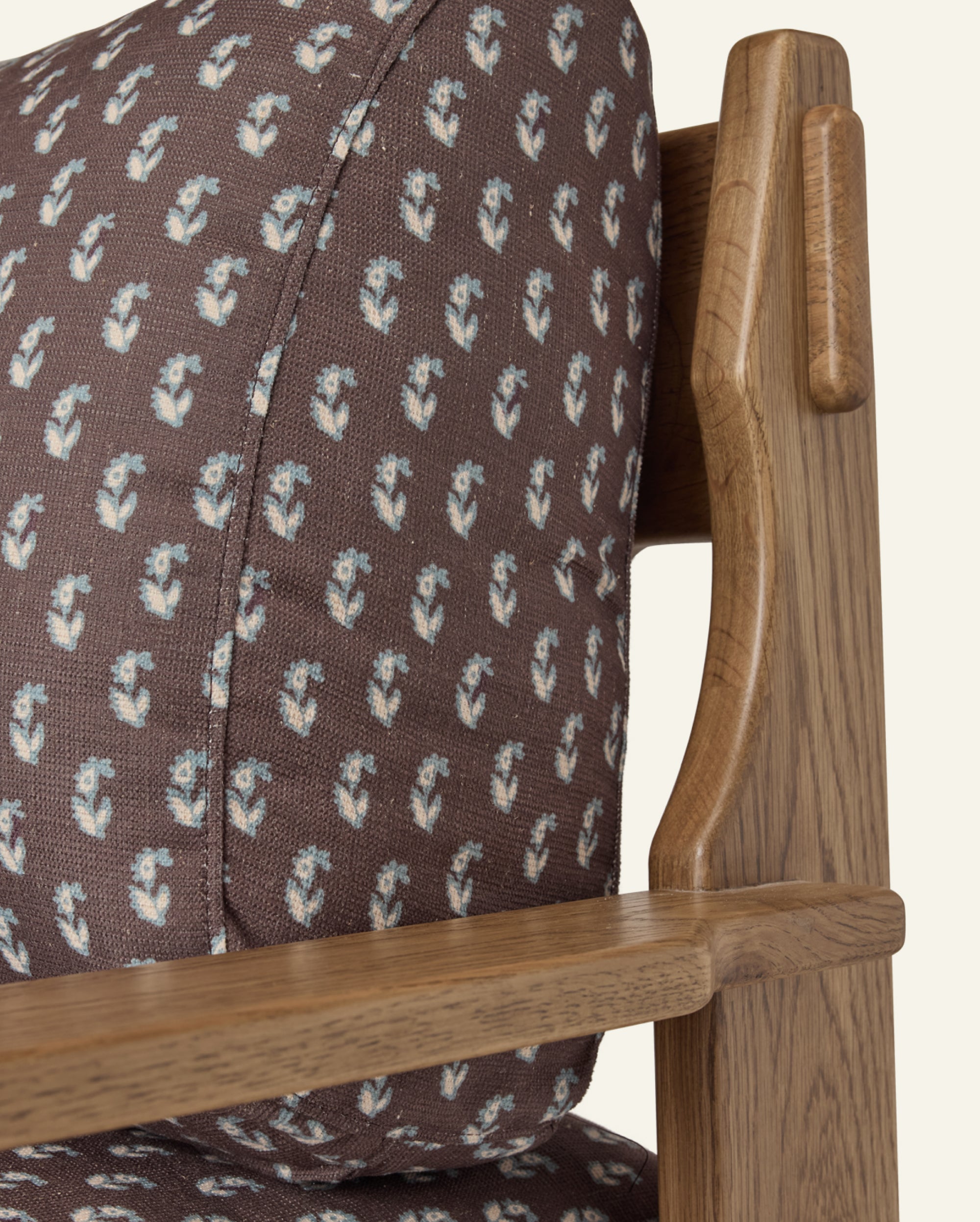 Leela Lounge Chair in Cocoa Floral