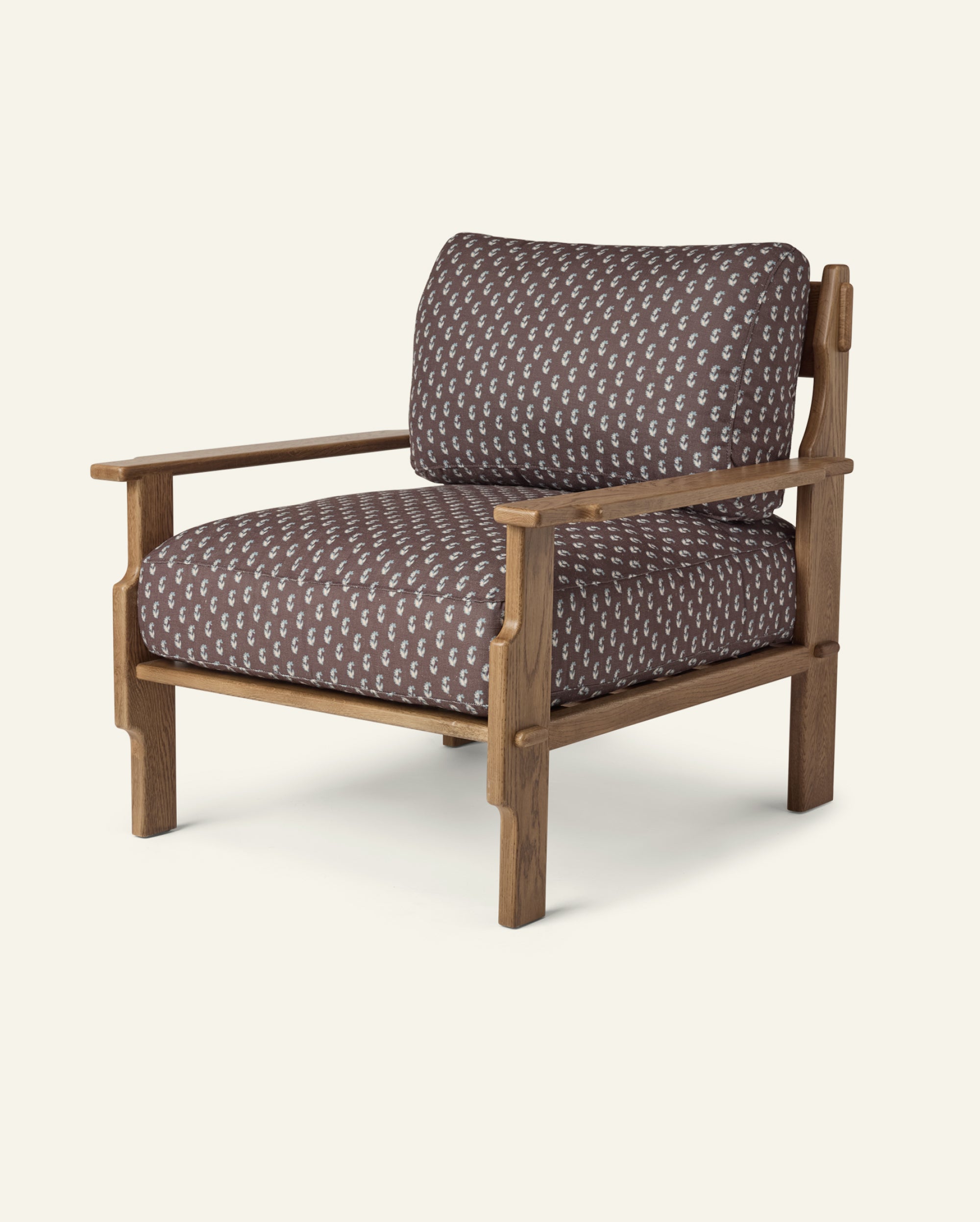 Leela Lounge Chair in Cocoa Floral