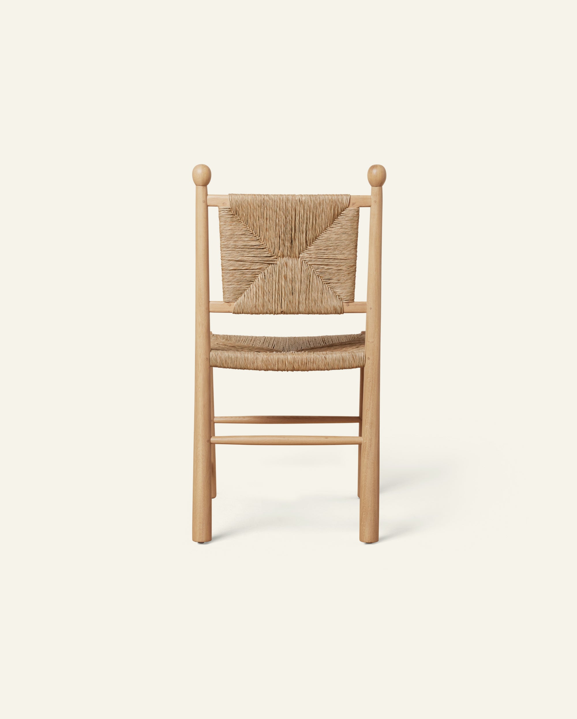 olma dining chair - Solid White Oak Dining Chair with rush seat