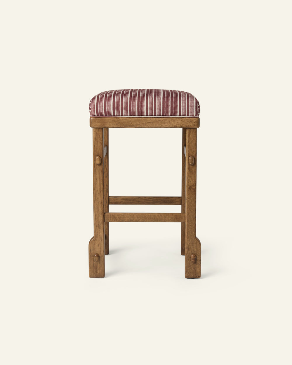 Sari Counter Stool in Oxblood Stripes