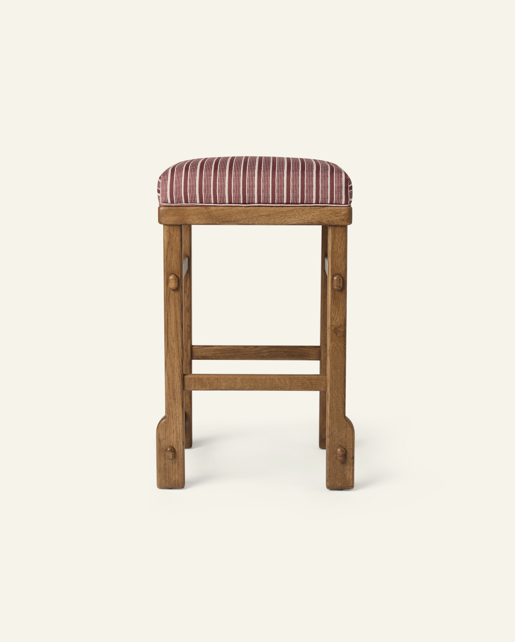 Sari Counter Stool in Oxblood Stripes