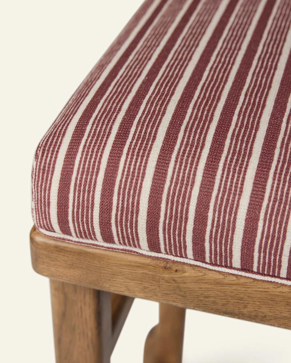 Sari Counter Stool in Oxblood Stripes