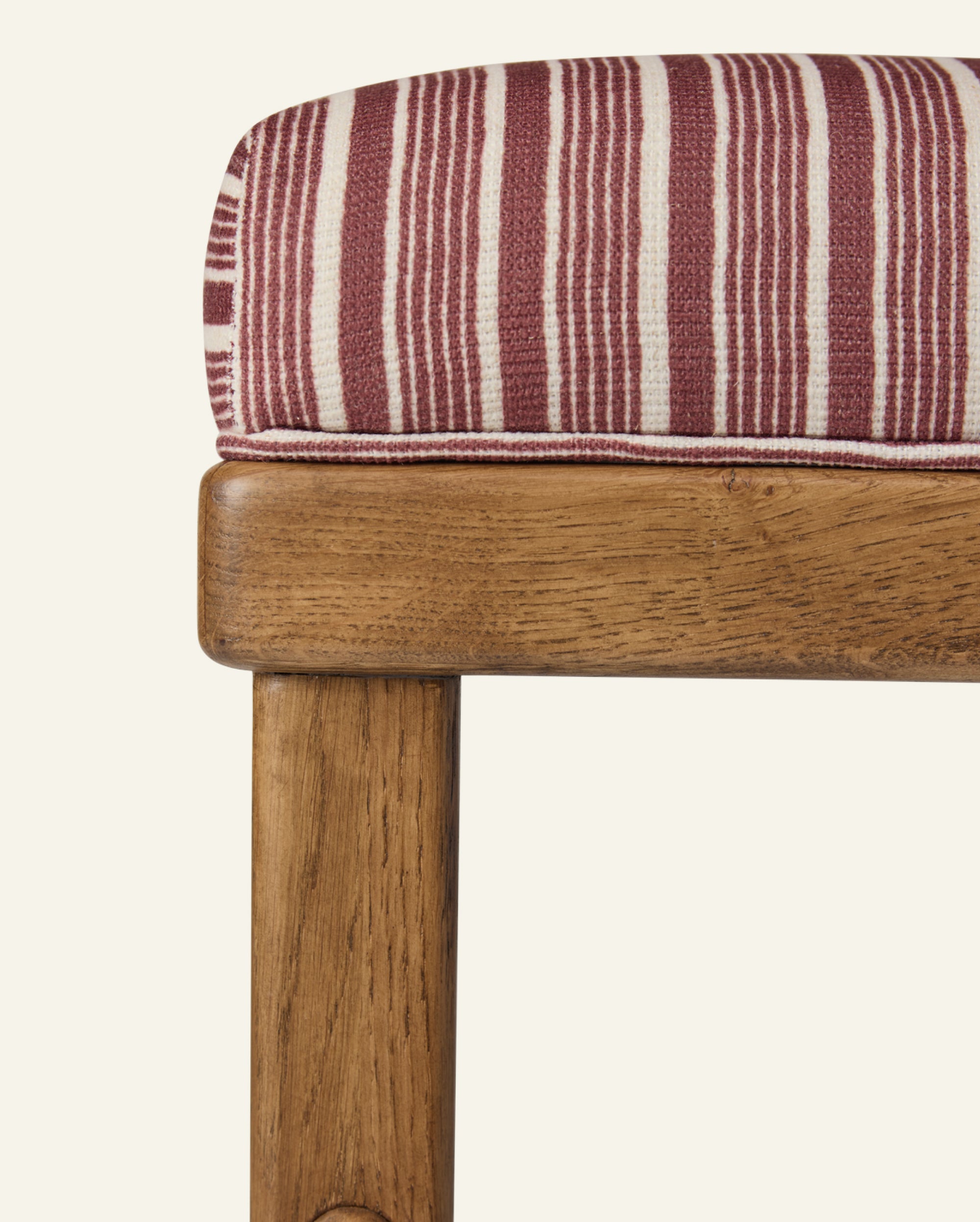 Sari Counter Stool in Oxblood Stripes
