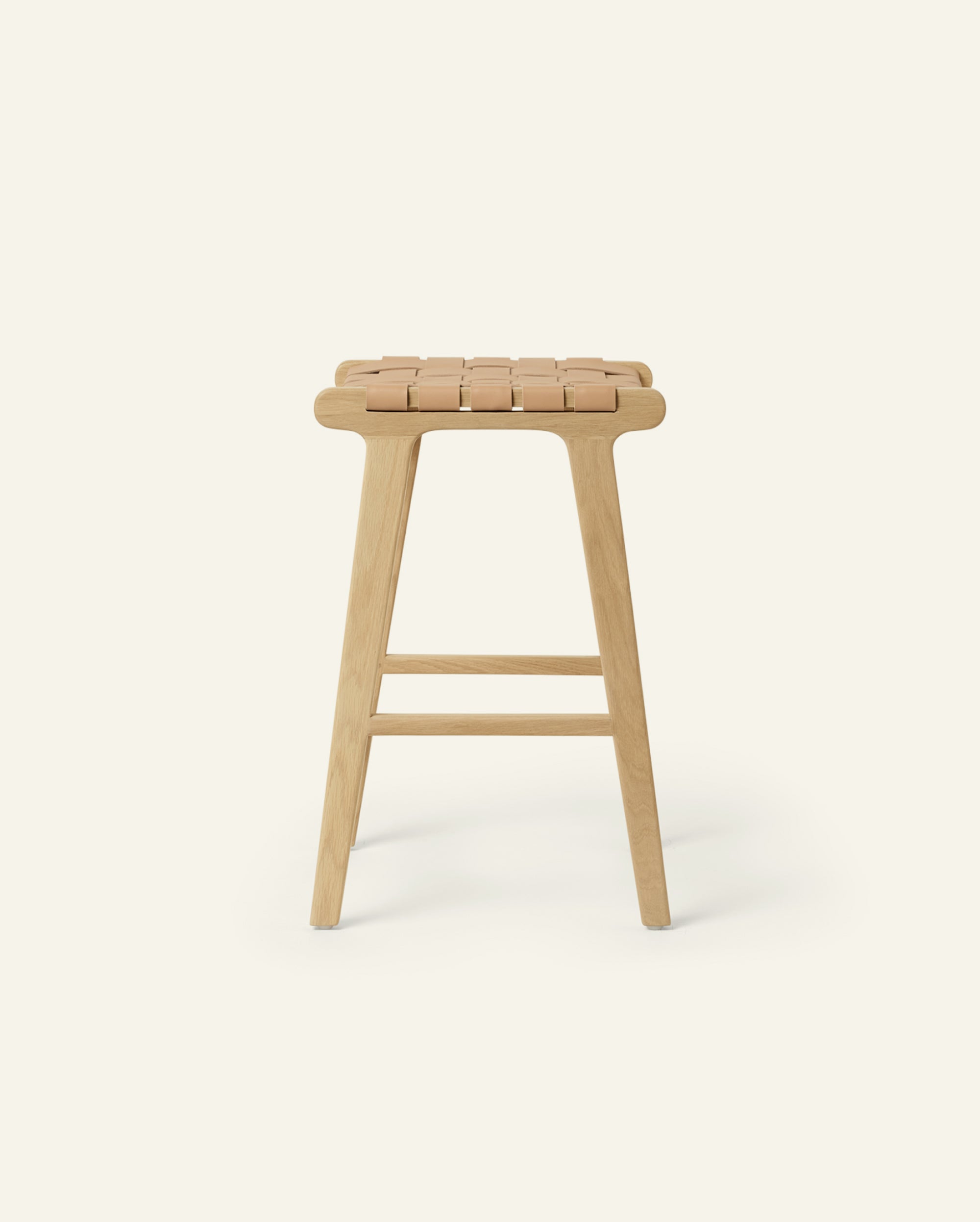 Bali Backless Counter Stool in Natural Leather – Hati Home