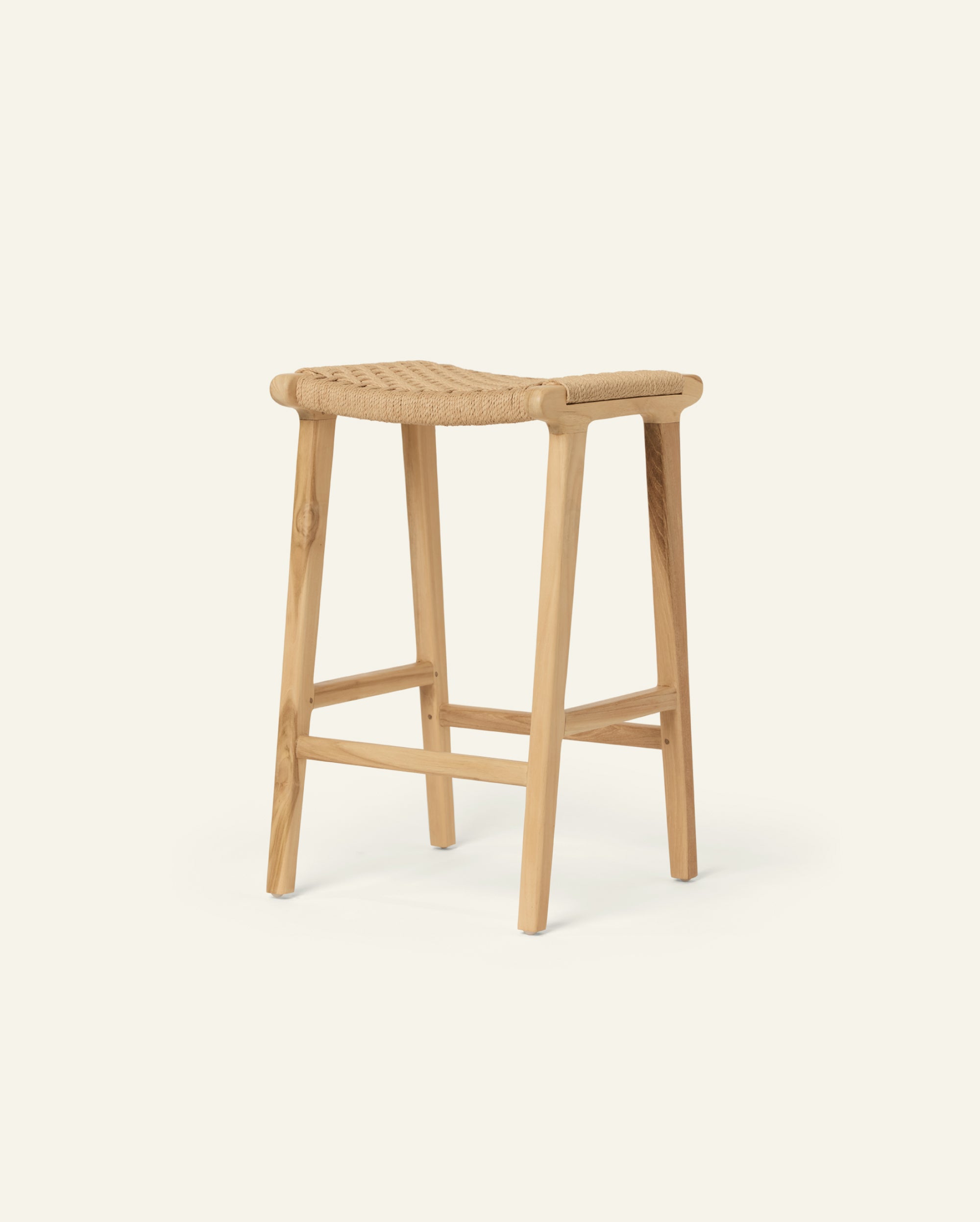 Bali Backless Counter Stool in Natural Leather – Hati Home